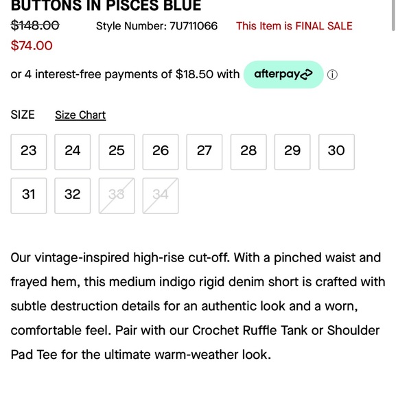 7FAMK NWT Monroe denim cutoff shorts - Picture 11 of 14